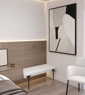 Deluxe Room, 1 King Bed, Non Smoking | In-room safe, individually decorated, desk, blackout drapes
