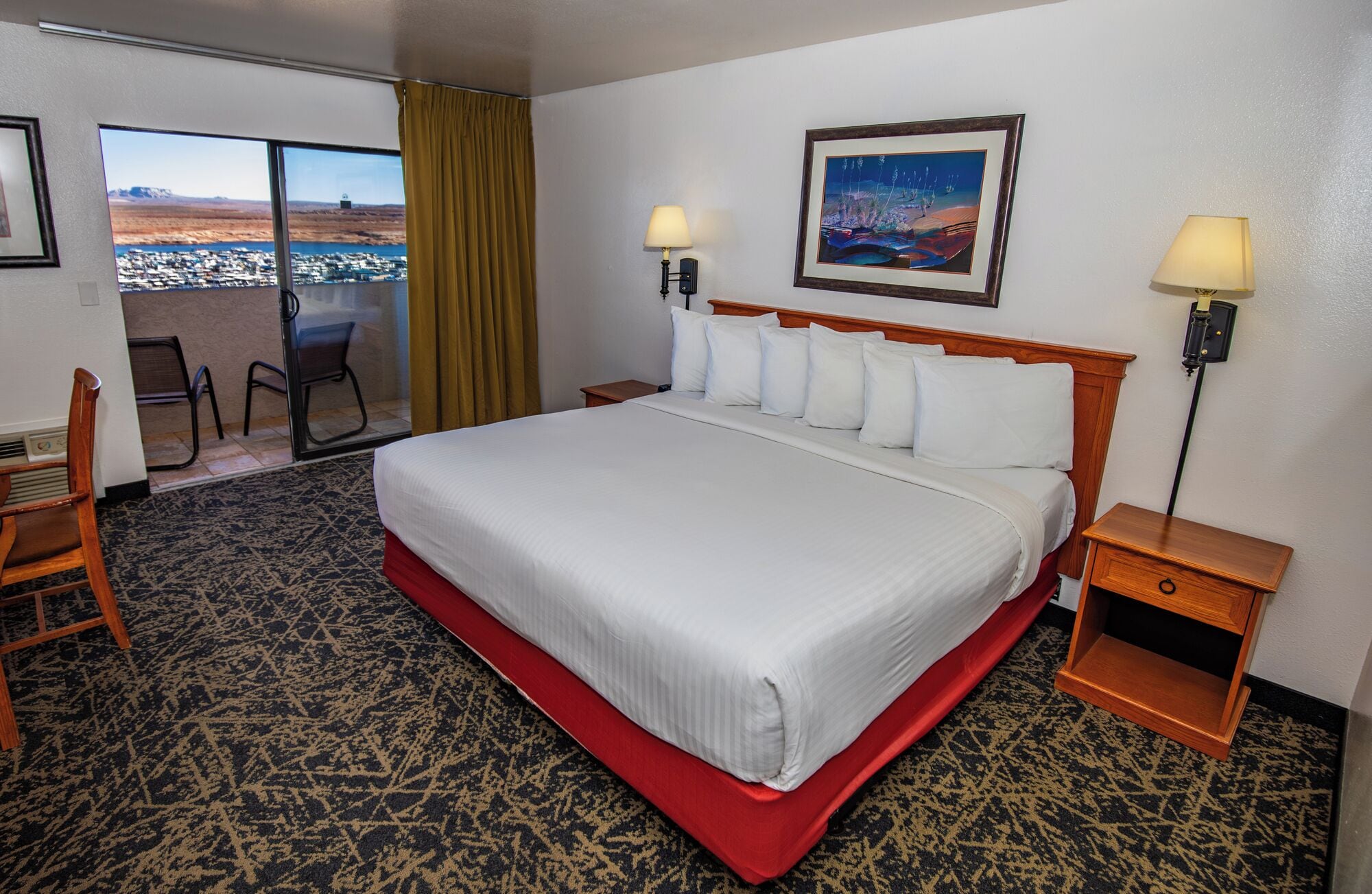 View, One King Bed, Non-Smoking | Desk, soundproofing, iron/ironing board, bed sheets