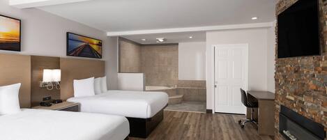 Studio Suite, 2 Queen Beds, Non Smoking | Jetted tub