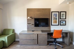 Desk, blackout drapes, free cribs/infant beds, rollaway beds