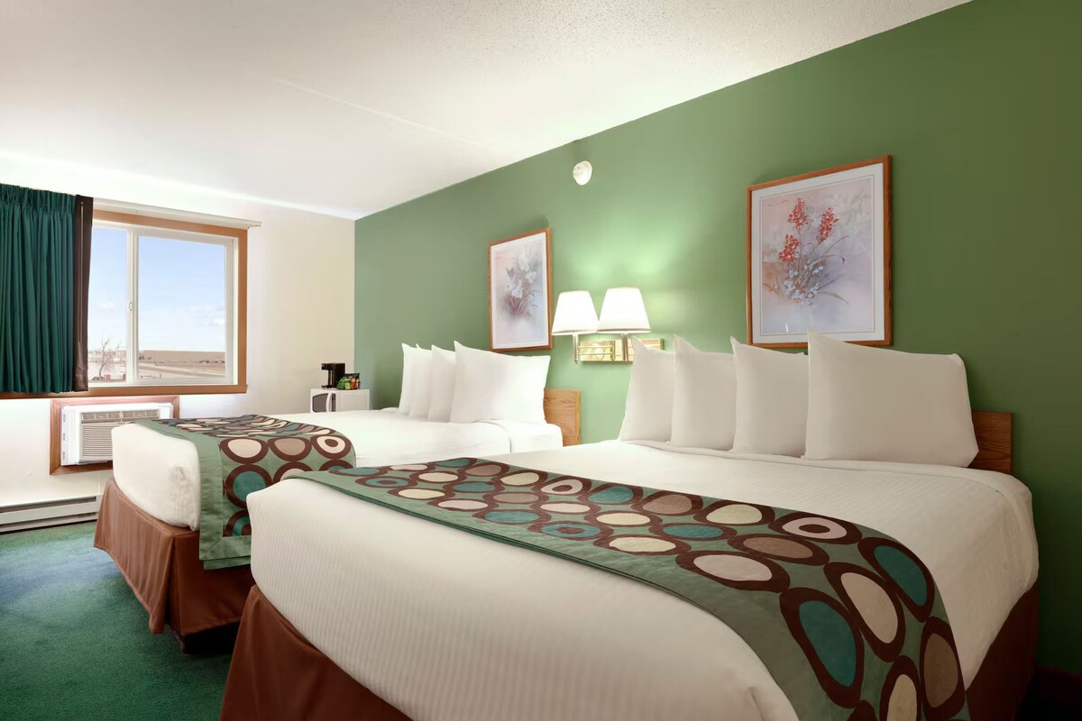 Standard Room, 2 Queen Beds | Desk, laptop workspace, soundproofing, iron/ironing board (on request)