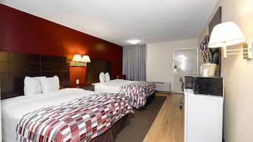 Deluxe Room, 2 Queen Beds, Smoking | 1 bedroom, free WiFi, bed sheets, alarm clocks