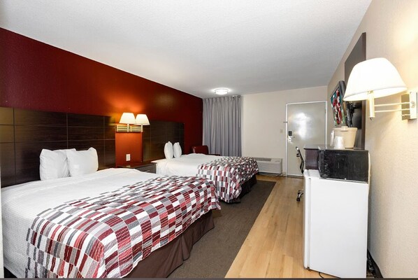 Deluxe Room, 2 Queen Beds, Smoking | 1 bedroom, free WiFi, bed sheets, alarm clocks