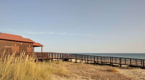 Sur la plage, ski nautique, bar sur la plage