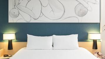 Doppia Standard, 1 letto matrimoniale | Biancheria da letto di alta qualità, una scrivania, postazione laptop
