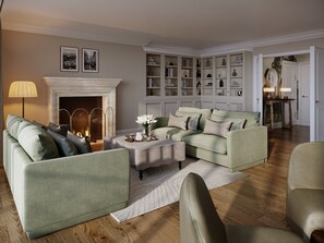 埃及棉床单、高档床上用品、迷你吧、客房内保险箱