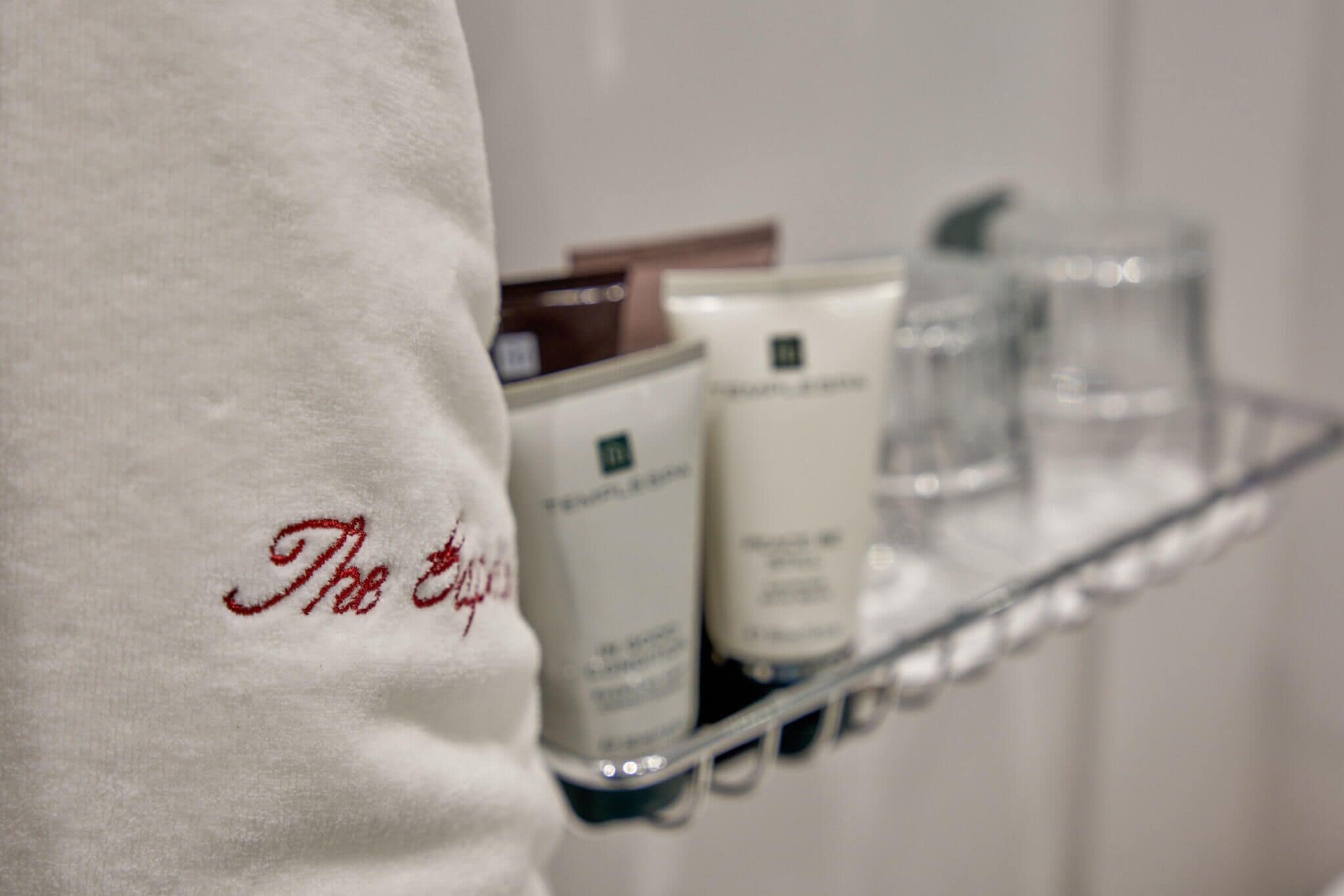 two bedroom apartment | bathroom | combined shower/bathtub, designer toiletries, hair dryer, bathrobes