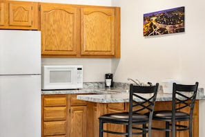 Individually decorated, individually furnished, desk, iron/ironing board