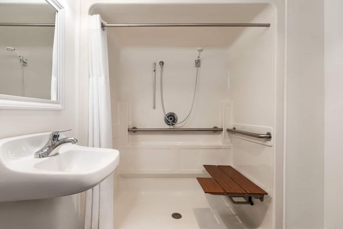 room, 2 queen beds, accessible, non smoking (mobility accessible) | bathroom | free toiletries, hair dryer, towels