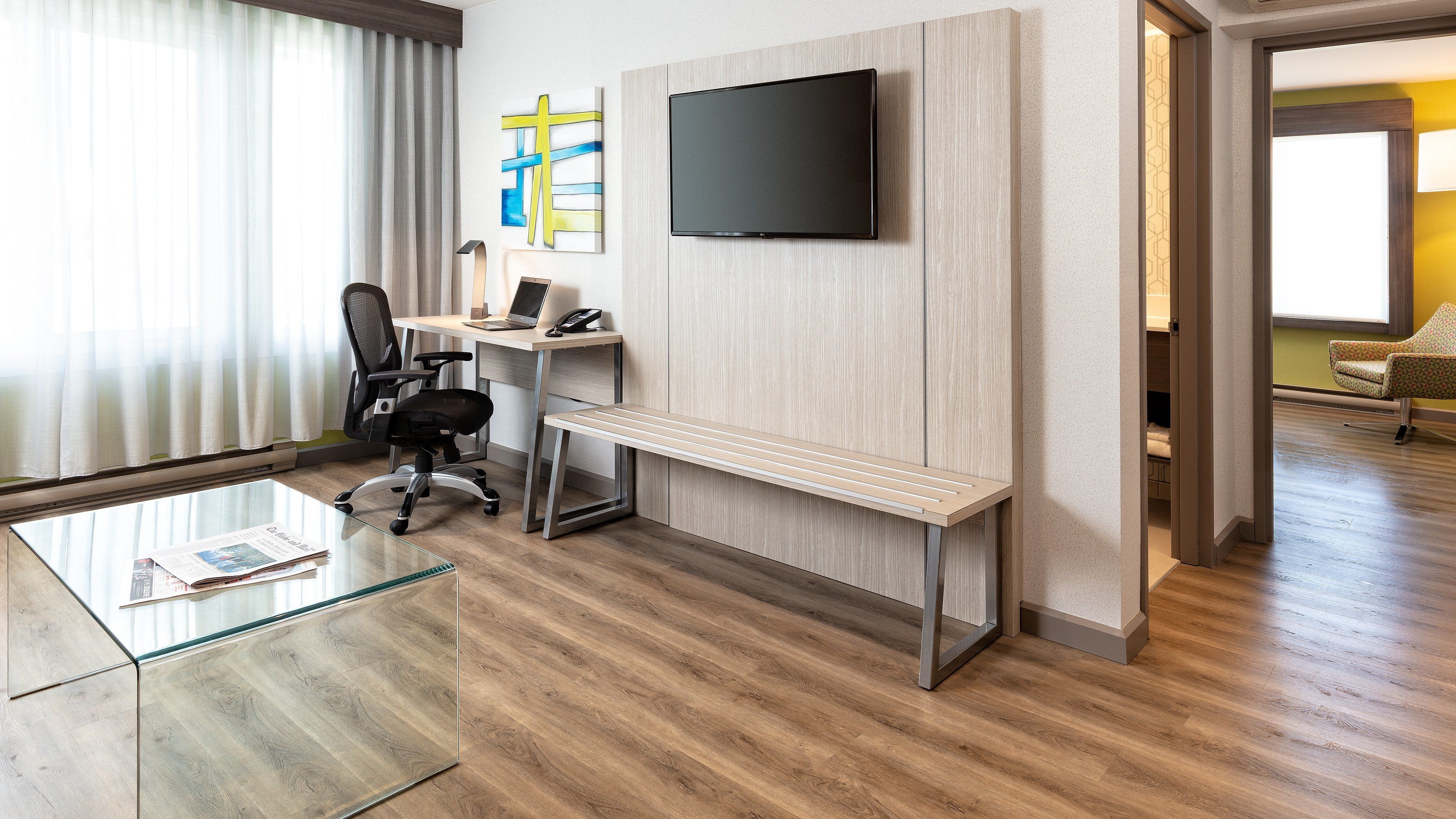 suite, 1 bedroom | hypo-allergenic bedding, pillow-top beds, in-room safe, desk