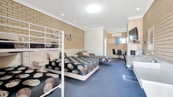 Family Room, 1 Bedroom, Non Smoking (Family Bunk Room) | 1 bedroom, desk, laptop workspace, iron/ironing board
