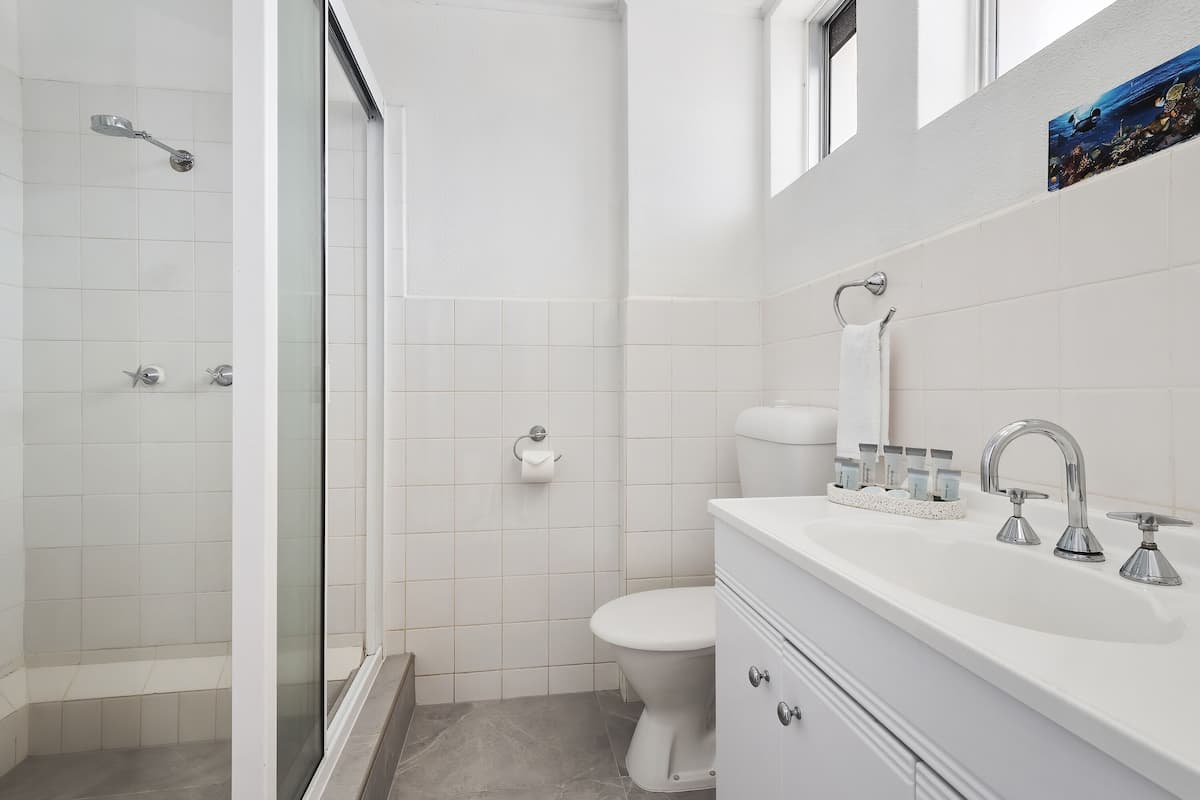 free toiletries, hair dryer, towels