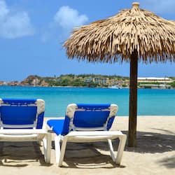 On the beach, beach umbrellas, snorkeling, beach bar
