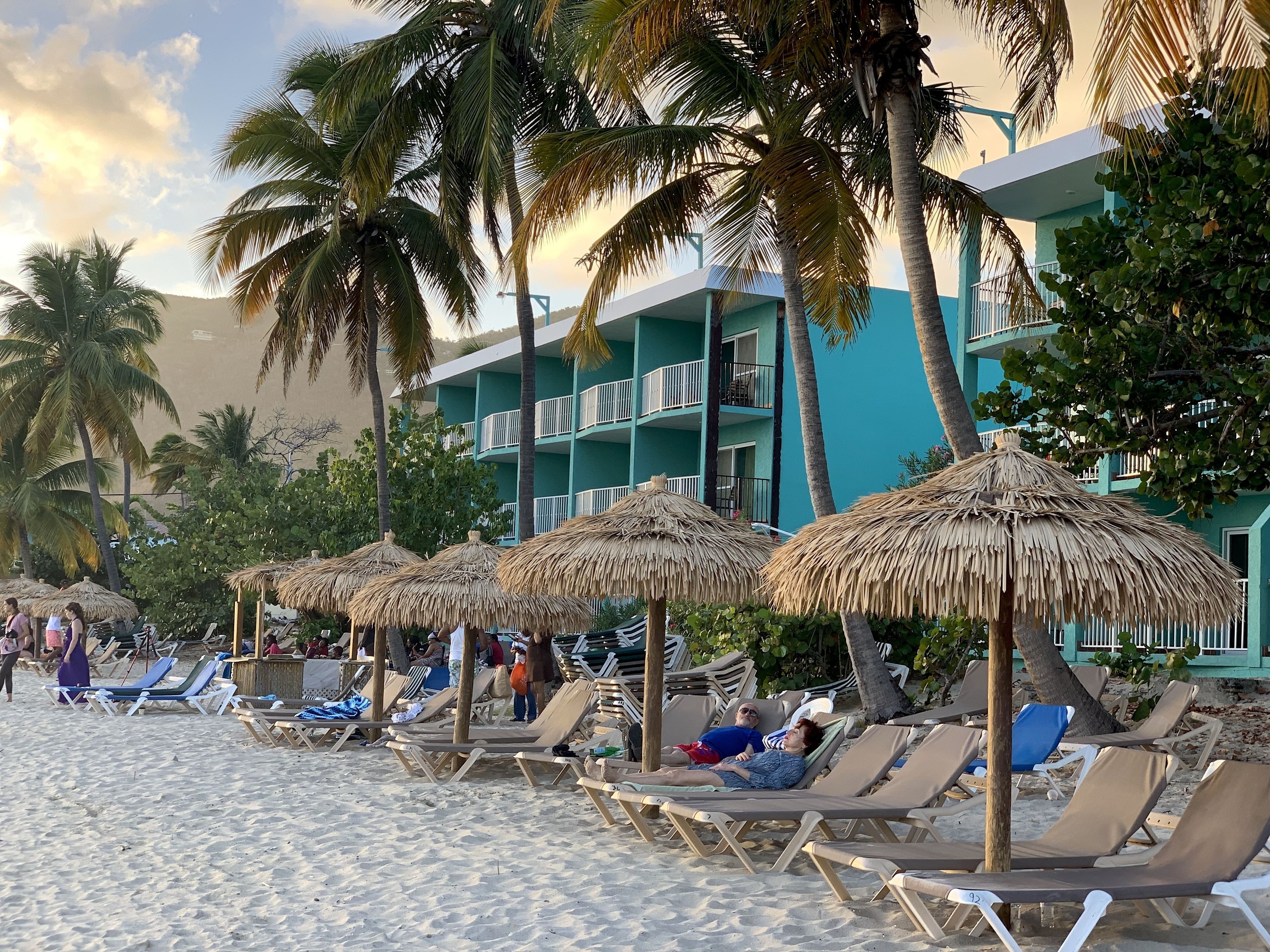 On the beach, beach umbrellas, snorkelling, beach bar
