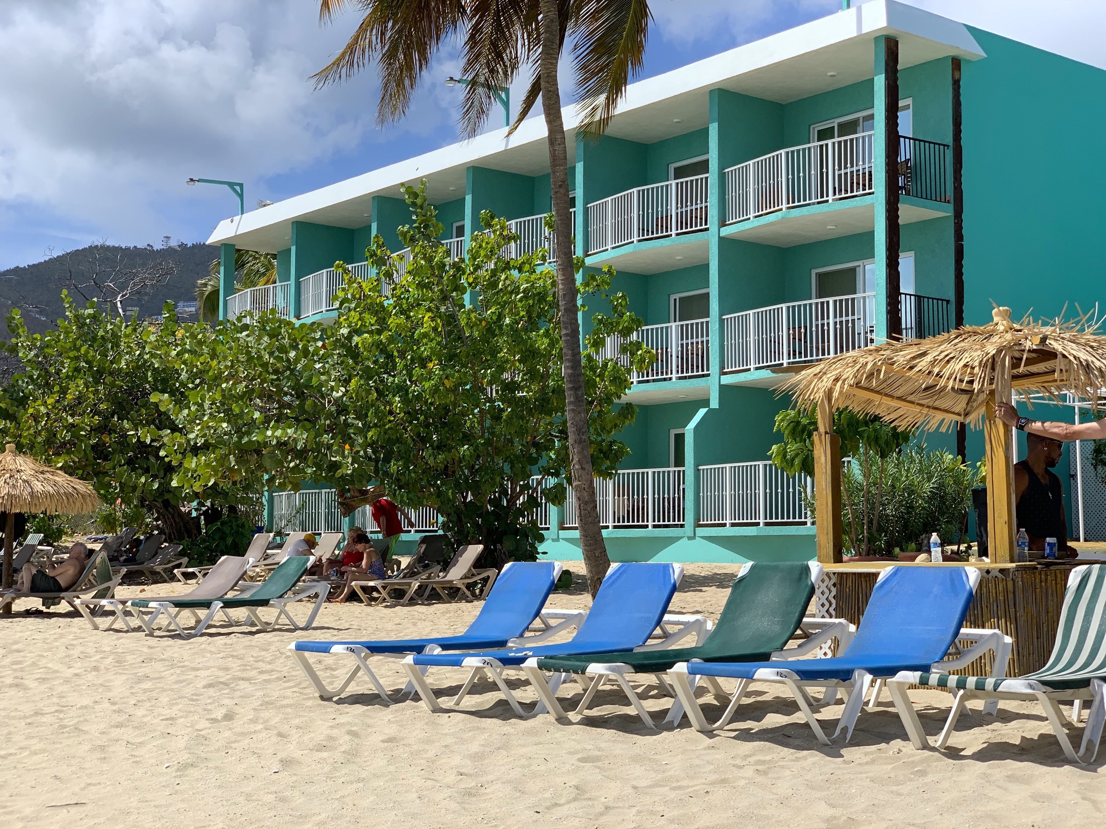 On the beach, beach umbrellas, snorkeling, beach bar