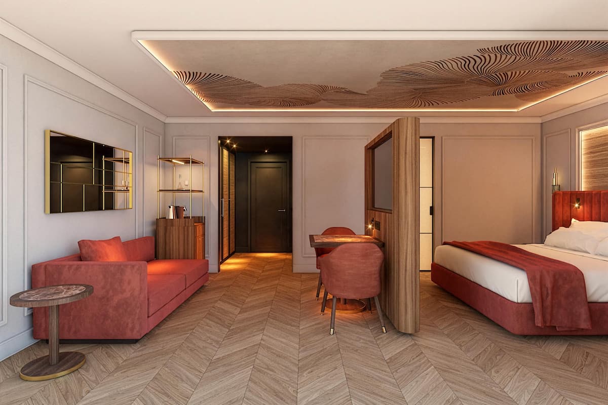 Premium bedding, down comforters, memory foam beds, minibar