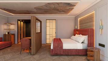 Premium bedding, down duvets, memory-foam beds, minibar