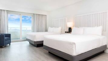 Standard Room, Two Queen Beds, Oceanfront | Egyptian cotton sheets, premium bedding, in-room safe, desk