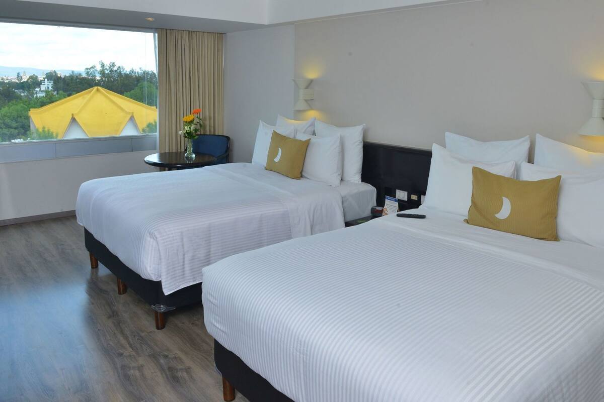 Premium bedding, down comforters, in-room safe, desk