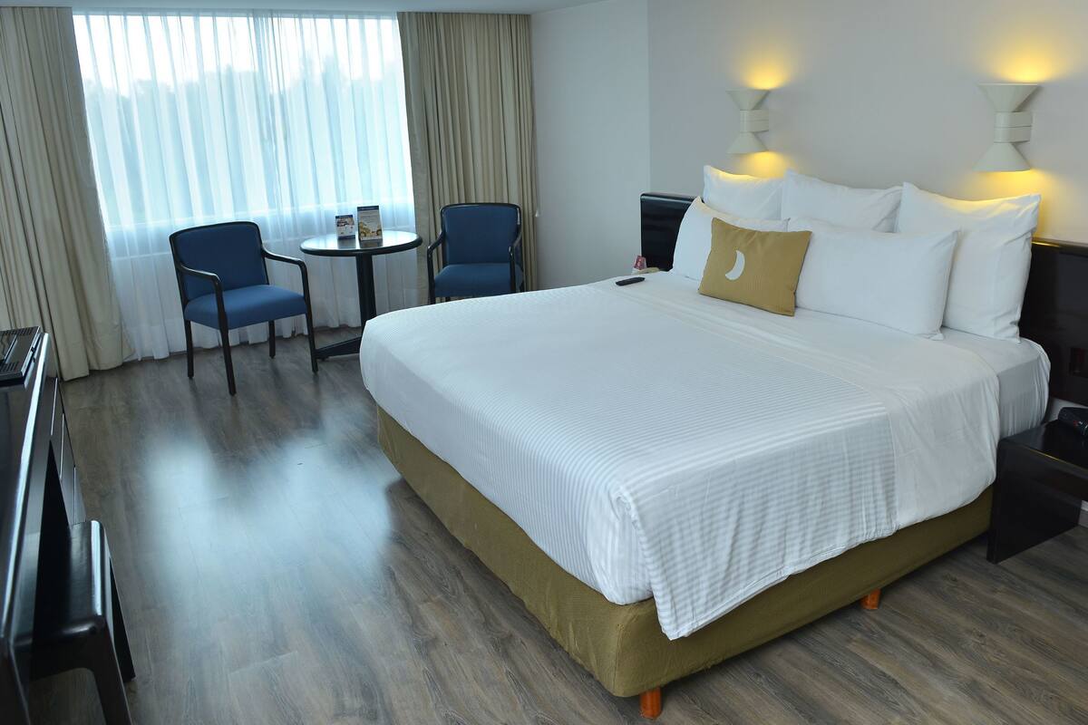Premium bedding, down comforters, in-room safe, desk