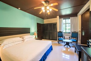 Free minibar, in-room safe, desk, blackout curtains