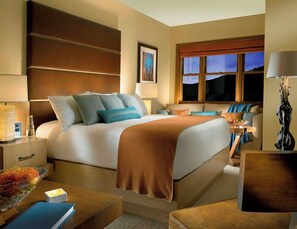 In-room safe, desk, blackout drapes, iron/ironing board - The Osprey at Beaver Creek, a RockResort, by Vail Resorts (Avon)