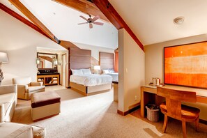 Deluxe Room, 2 Queen Beds | Living area | Flat-screen TV