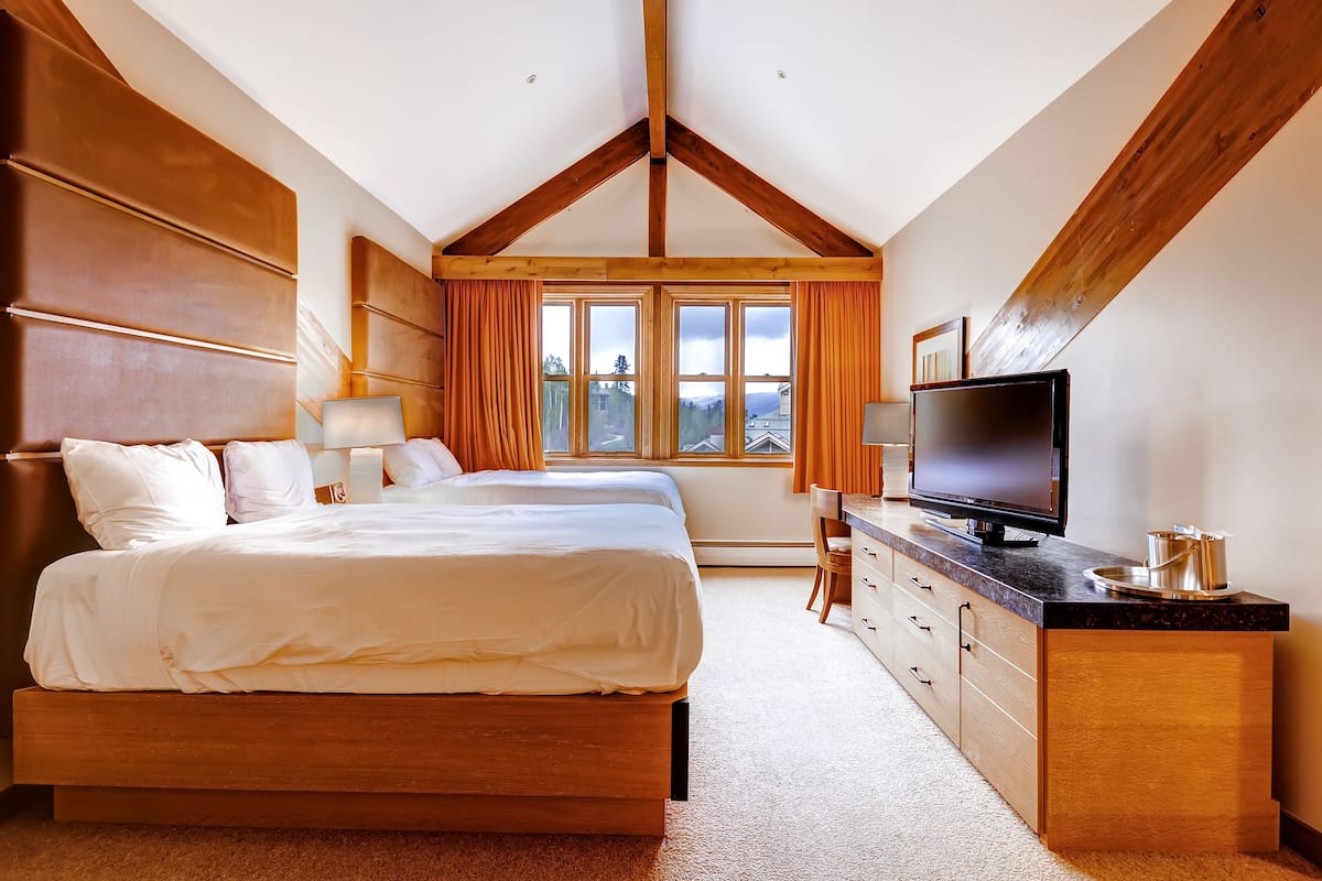 Deluxe Room, 2 Queen Beds | In-room safe, desk, blackout curtains, iron/ironing board