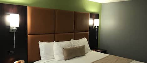 Desk, iron/ironing board, WiFi (free), alarm clocks