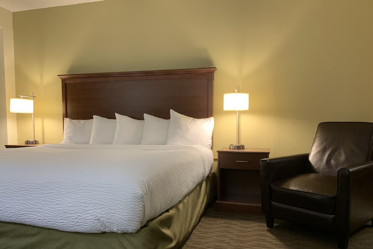 Quarto standard, 1 cama King | Escrivaninha, ferros/tábuas de passar roupa, Wi-Fi de cortesia