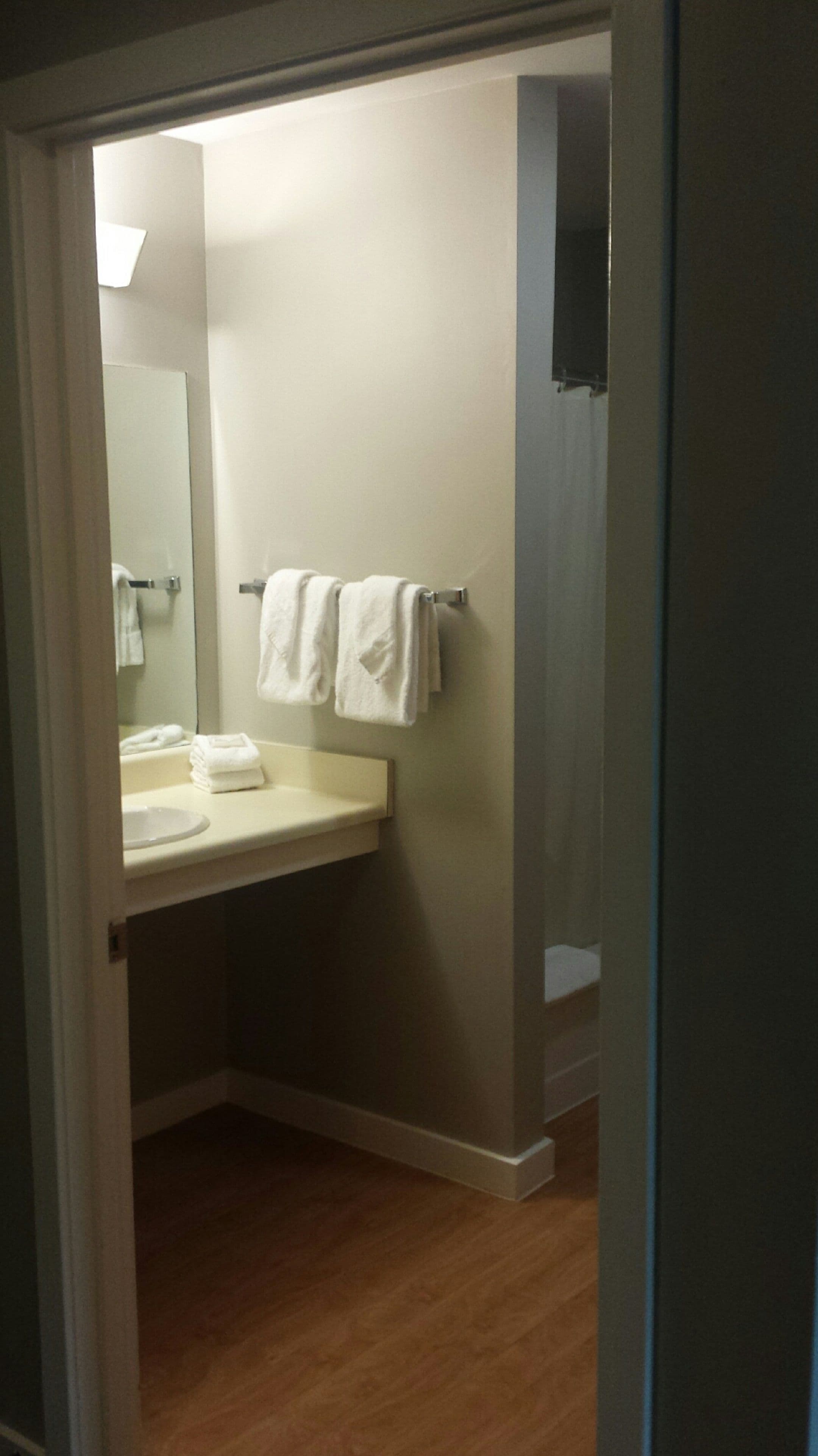 free toiletries, hair dryer, towels