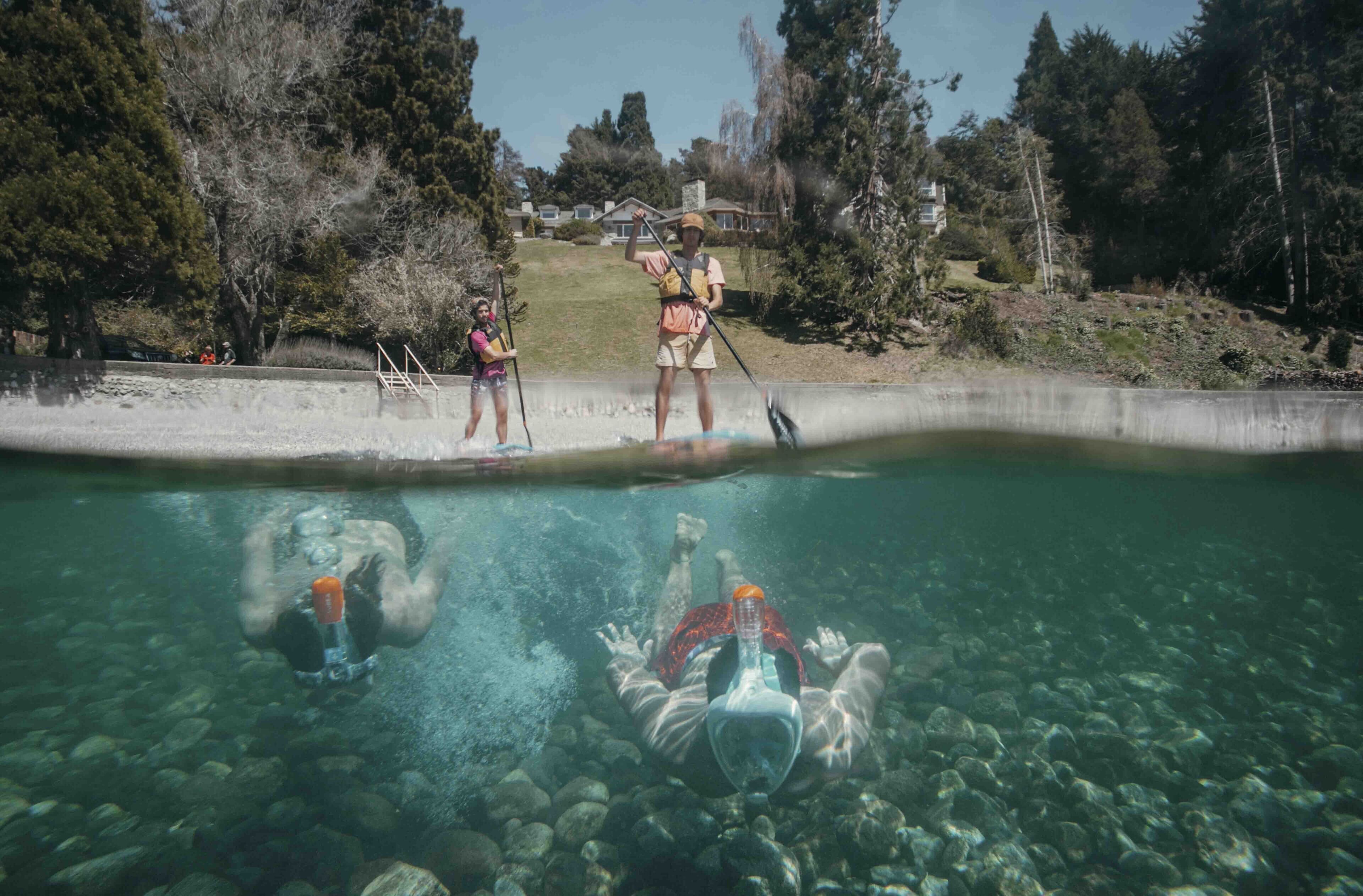 private beach, sun-loungers, kayaking