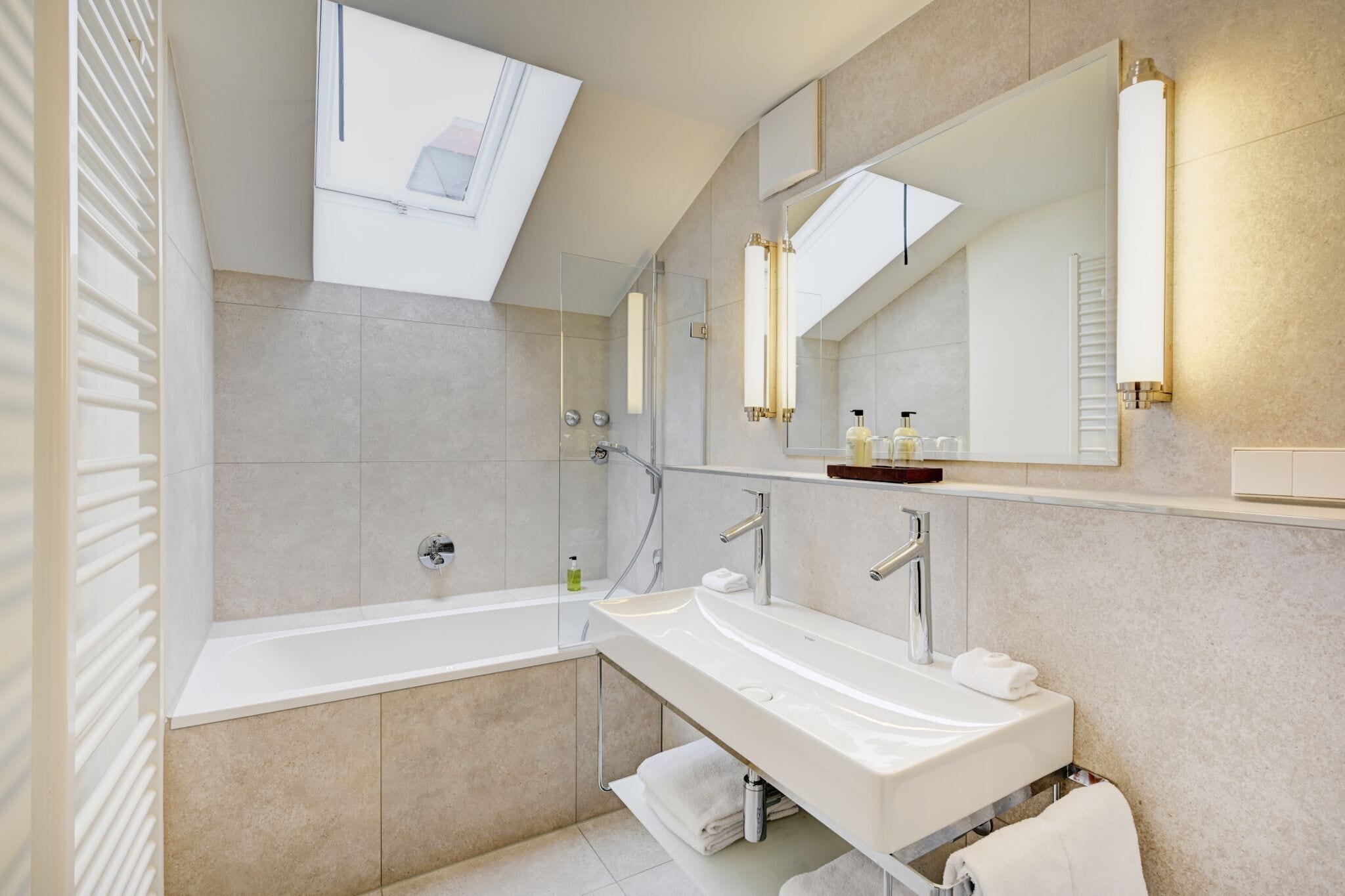suite | bathroom amenities | shower, hair dryer, bathrobes, slippers