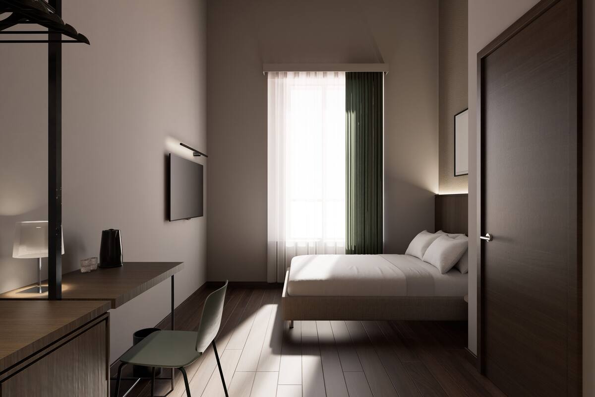 Økonomi-dobbeltrom | Allergitestet sengetøy, minibar, safe på rommet og skrivebord