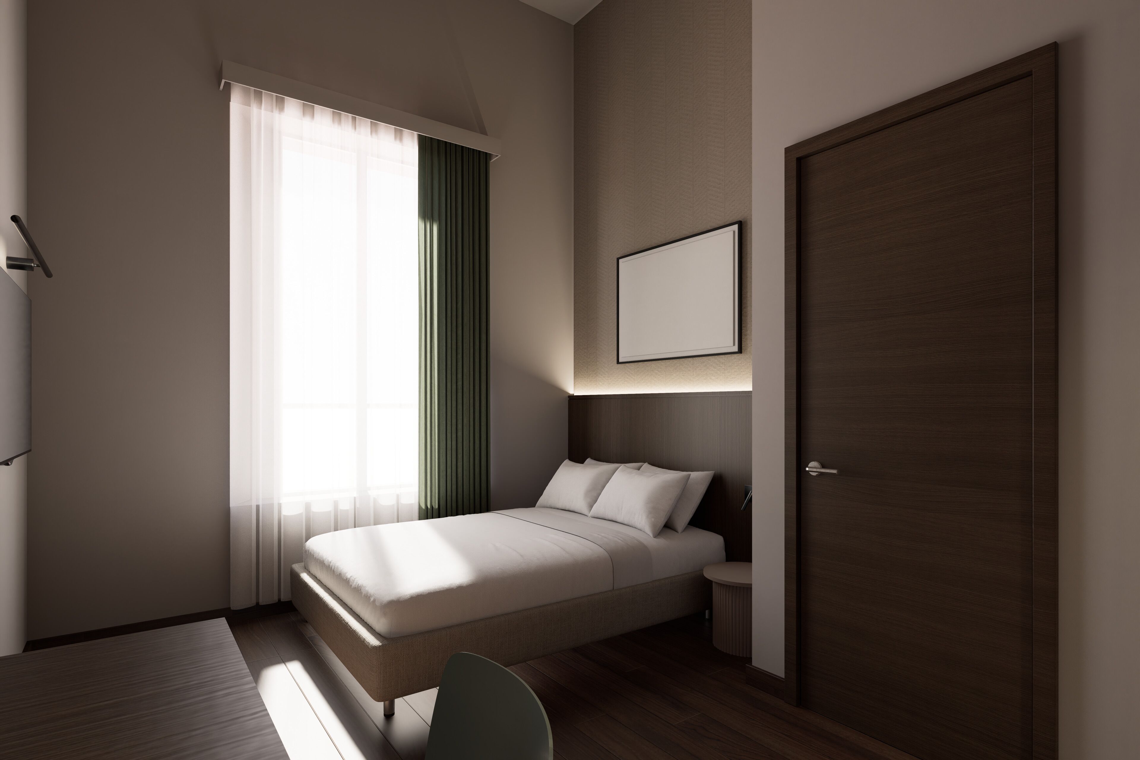 Allergitestet sengetøy, minibar, safe på rommet og skrivebord