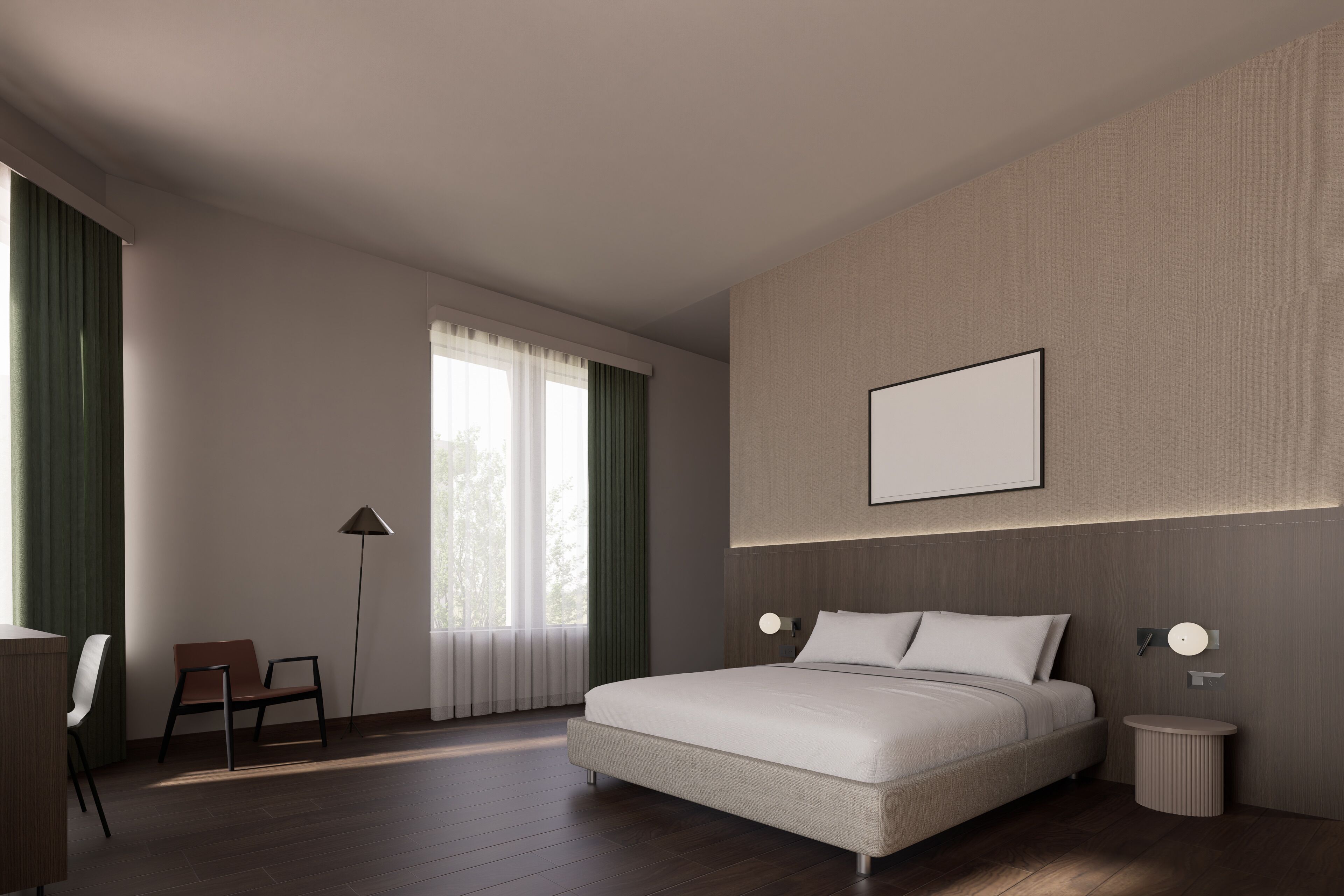 Allergitestet sengetøy, minibar, safe på rommet og skrivebord