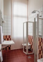 Habitación individual estándar | Baño accesible en silla de ruedas