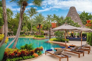 2 outdoor pools, open 7:00 AM to 7:00 PM, pool umbrellas, sun loungers