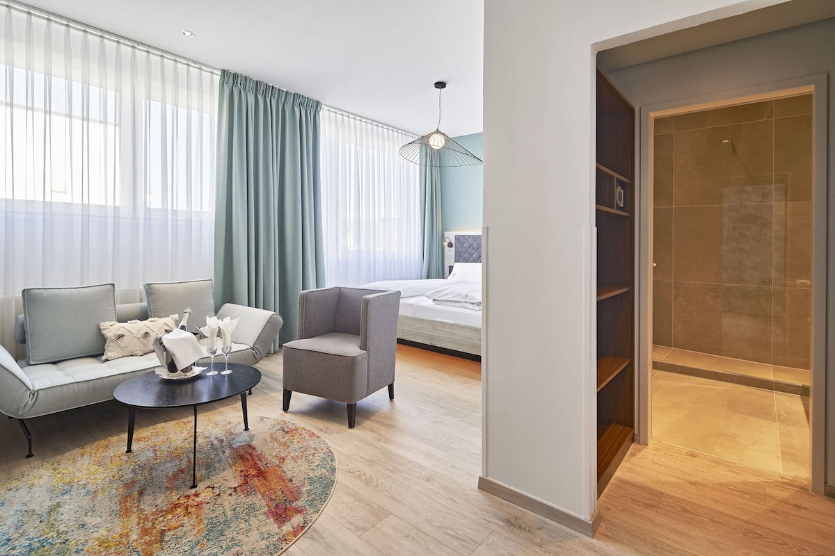 premium double room | 1 bedroom, hypo-allergenic bedding, minibar, in-room safe