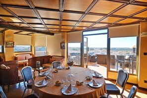 Rooftop bar, ocean views, open daily