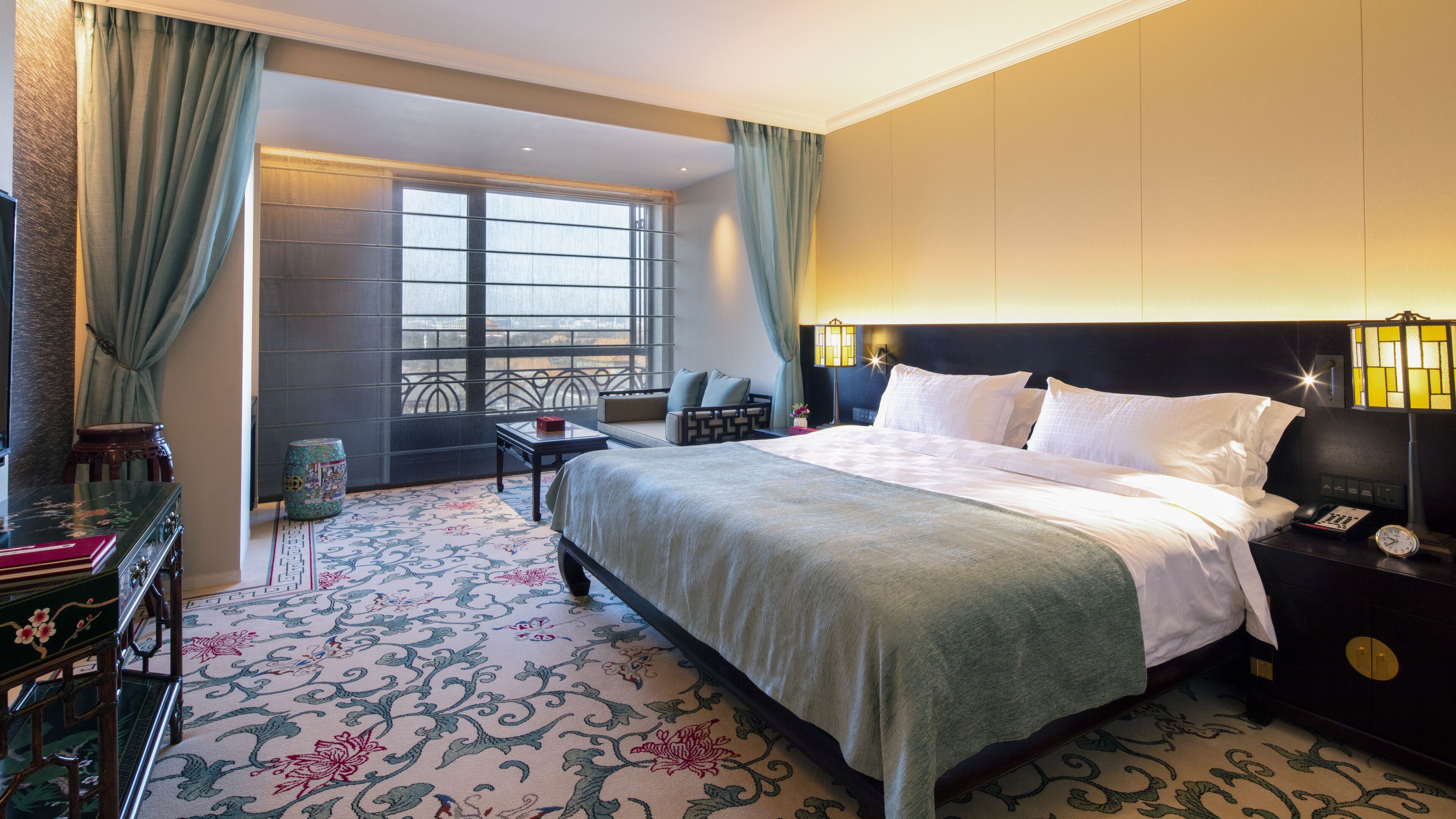 Down duvets, minibar, in-room safe, desk