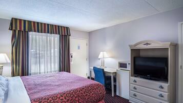 Desk, free WiFi, bed sheets