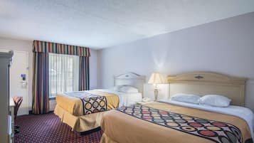 Desk, free WiFi, bed sheets