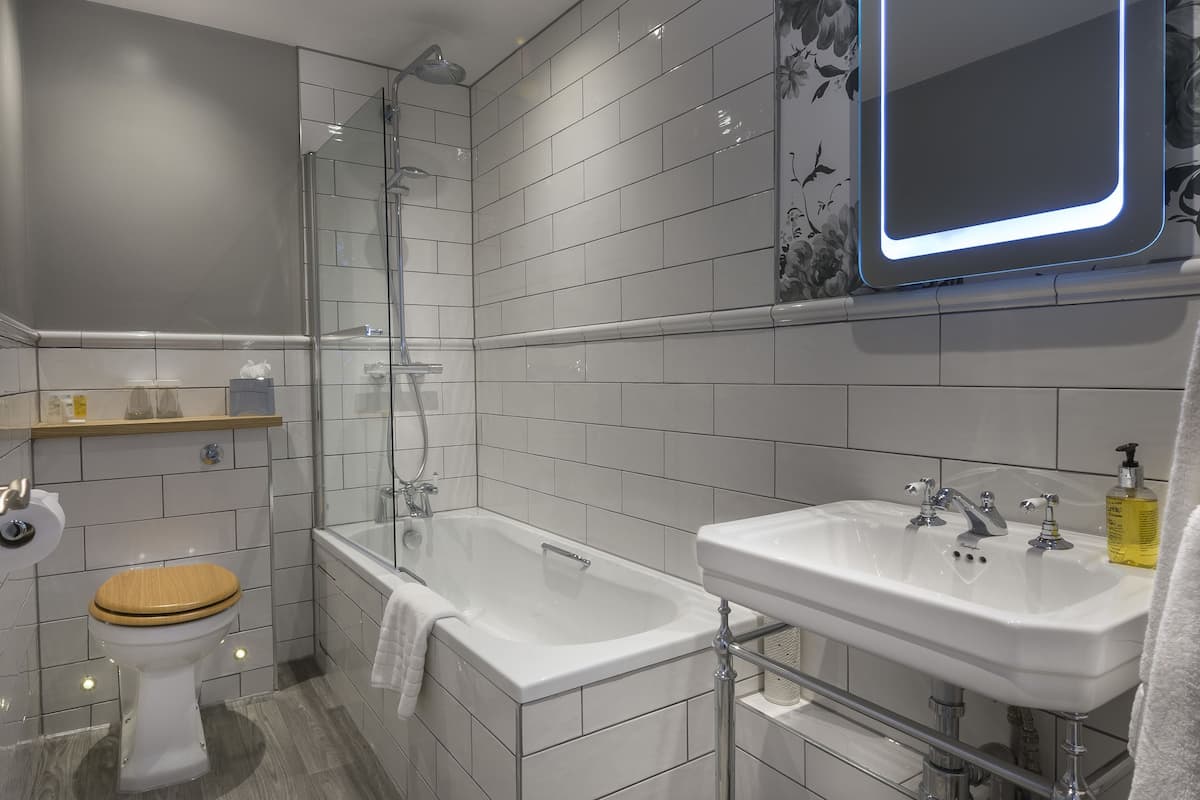 free toiletries, hair dryer, towels, soap