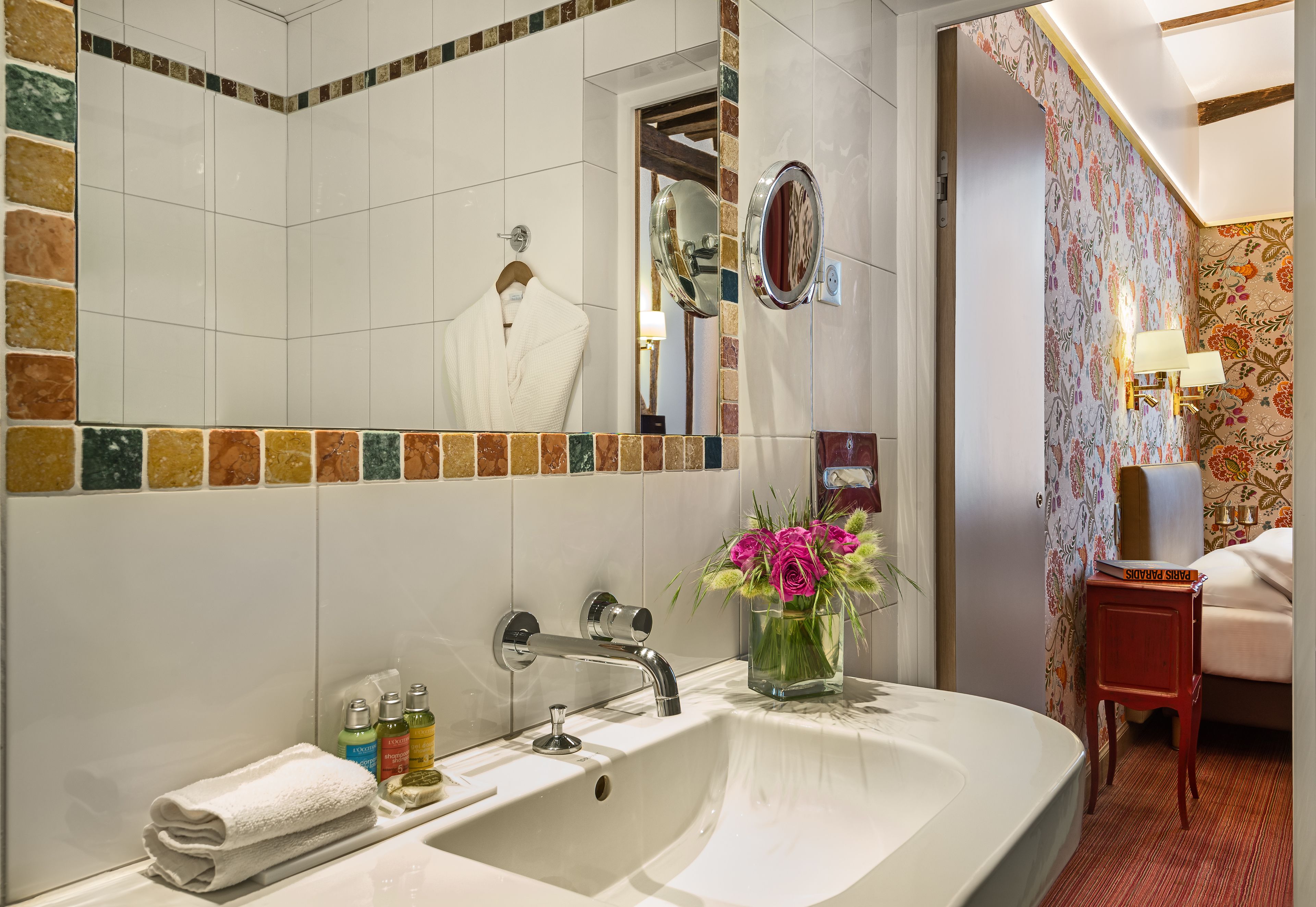 free toiletries, hair dryer, bathrobes, slippers