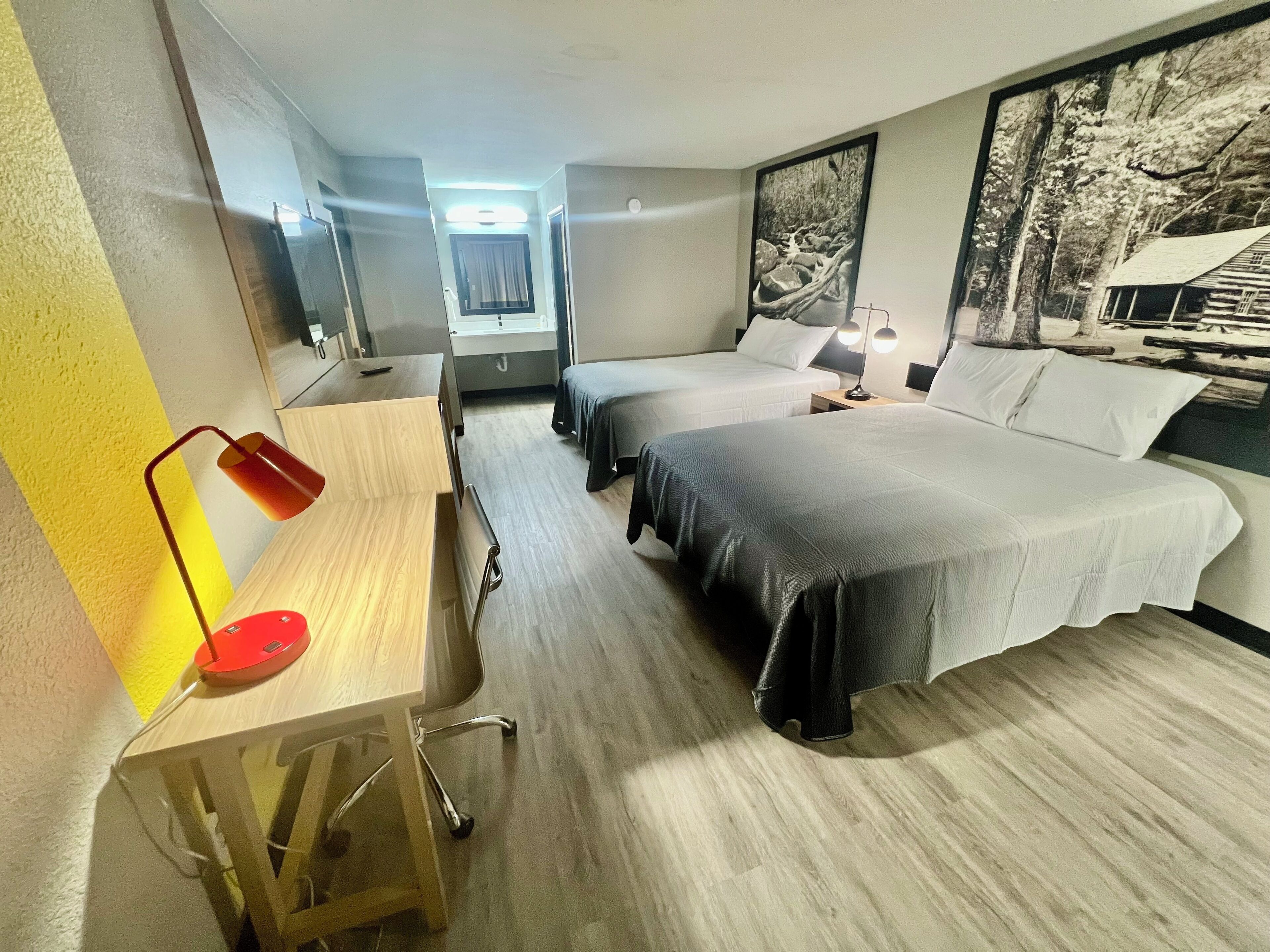 Room, 2 Queen Beds, Non Smoking | Iron/ironing board, free WiFi, bed sheets, alarm clocks