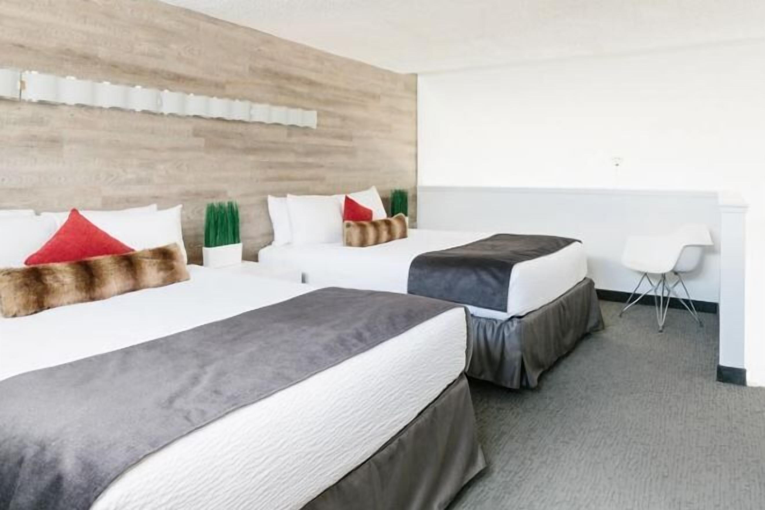 ألحفة محشوة بالريش ومكتب ومساحة عمل للكمبيوتر المحمول وستائر تعتيم