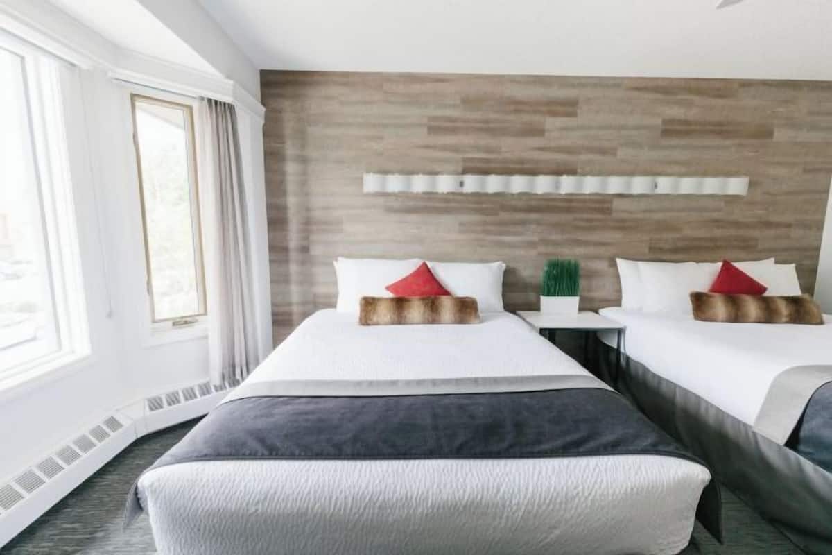 1 bedroom, down duvets, desk, laptop workspace