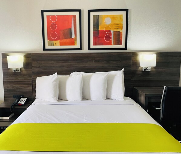 In-room safe, desk, iron/ironing board, free cribs/infant beds