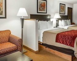 Suite, 2 Queen Beds, Non Smoking | Desk, iron/ironing board, free cribs/infant beds, rollaway beds